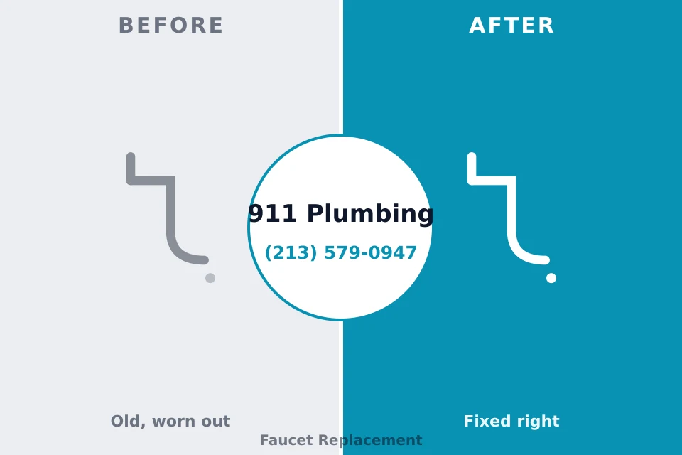 Before and after: plumbing repair Stock Island, FL